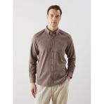 Lc Waikiki Yeni Sezon Regular Fit Uzun Kollu Ekose Erkek Gömlek - 3XL - Kahverengi