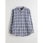 Lc Waikiki Yeni Sezon Regular Fit Uzun Kollu Ekose Gabardin Erkek Gömlek - 4XL - Lacivert