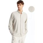 Lc Waikiki Yeni Sezon Regular Fit Uzun Kollu Erkek Dokulu Gömlek - Bej