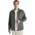 Lc Waikiki Yeni Sezon Regular Fit Uzun Kollu Erkek Gömlek Ceket - Yeşil