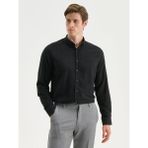 Lc Waikiki Yeni Sezon Regular Fit Uzun Kollu Poplin Erkek Gömlek - Siyah