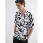 Lc Waikiki Yeni Sezon Slim Fit Kısa Kollu Desenli Erkek Gömlek - Ekru