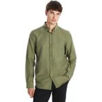 Lc Waikiki Yeni Sezon Slim Fit Uzun Kollu Armürlü Erkek Gömlek - 3XL - Haki