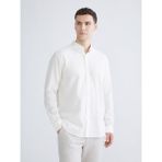 Lc Waikiki Yeni Sezon Slim Fit Uzun Kollu Armürlü Erkek Gömlek - XL - Beyaz