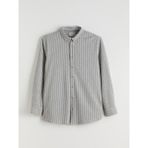 Lc Waikiki Yeni Sezon Slim Fit Uzun Kollu Çizgili Erkek Gömlek - 3XL - Gri