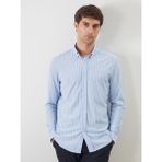 Lc Waikiki Yeni Sezon Slim Fit Uzun Kollu Çizgili Erkek Gömlek - 3XL - Mavi