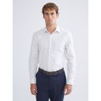 Lc Waikiki Yeni Sezon Slim Fit Uzun Kollu Çizgili Erkek Gömlek - XL - Bej