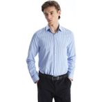 Lc Waikiki Yeni Sezon Slim Fit Uzun Kollu Çizgili Oxford Erkek Gömlek - XL - Mavi