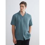 Lc Waikiki Yeni Sezon Standart Fit Kısa Kollu Erkek Gömlek - Petrol - 2XL