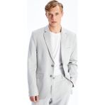 Lc Waikiki Yeni Sezon Standart Kalıp Keten Karışımlı Erkek Blazer Ceket - Gri - 50