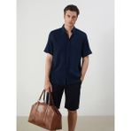 Lc Waikiki Yeni Sezon Standart Kalıp Kısa Kollu Gabardin Erkek Gömlek - Lacivert - XL