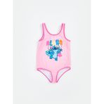Lc Waikiki Yeni Sezon Stitch Baskılı Hızlı Kuruyan Kız Çocuk Mayo - Pembe - 5 - 6 Yaş