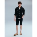 Lc Waikiki Yeni Sezon Süper Skinny Fit Erkek Jean Şort - Siyah - 29