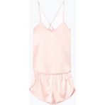 Lc Waikiki Yeni Sezon V Yaka Saten Kadin Sortlu Pijama Takimi - S5CP82Z8 - Pembe