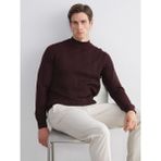 Lc Waikiki Yeni Sezon Yarım Balıkçı Yaka Erkek Triko Kazak - Bordo - 3XL