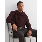 Lc Waikiki Yeni Sezon Yarım Balıkçı Yaka Uzun Kollu Erkek Triko Kazak - Bordo - 2XL