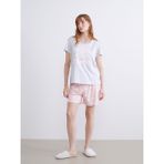 Lc Waikiki Yeni Sezon Yıldız Desenli Kadın Şortlu Pijama Takımı - Pembe