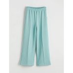 LC Waikiki Yeşil Beli Lastikli Geniş Paça Kız Çocuk Eşofman Altı