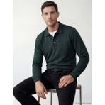 LC Waikiki Yeşil Polo Yaka Uzun Kollu Erkek Tişört - M