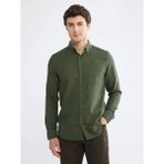 LC Waikiki Yeşil Regular Fit Armürlü Erkek Gömlek - 2XL