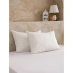 LC Waikiki Yıldız Desenli Yastık Kılıfı 2 Li 50X70 cm (S6) - Beyaz
