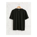 LC Waikiki Your Fashion Style'dan Erkek Siyah Tişört Bisiklet Yaka Basic Kısa Kollu Pamuklu Basic
