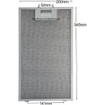 LC65KA670 Bosch Siemens Aspiratör Davlumbaz Için Alüminyum Filtresi 200×345 mm Class