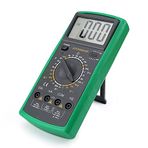 LCD Dijital Multimetre 1999 Sayımlar Elektrik Test Cihazı Voltmetre Ampermetre Aşırı Yük Koruması Çok İşlevli AC DC Gerilim Akım Kapasite Direnci hFE Süreklilik Diyot Testi (9V 6F22 Pil)