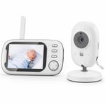 LCD Ekranlı Gece Görüşlü Bebek Kamerası ve Telsizi, 2.4G Kablosuz Bebek Monitörü, Çift Yönlü Sesli 8 Ninnili Oda Isı Sensörlü Bebek Oda Takip İzleme ve Güvenlik İçin Akıllı Kamera