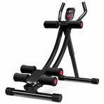 LCD Ekranlı Katlanabilir Mekik Fitness Aleti, Ayarlanabilir Dirençli Çelik Gövdeli Sessiz Alman Tasarım Karın Bel Kol Kalça Bacak Çalıştıran 120 kg Kapasiteli Profesyonel Ab Trainer Ev Spor Aleti
