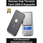 Lcd Ekranlı Otomatik Kapanma Kalibrasyon Hassas Cep Terazisi Tartı 200 G Kapasite 0.01 Hassasiyet