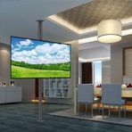 LCD TV 360 Derece Dönebilen Çerçeve Zemin Standı - TV Tavan Montajı Ayarlanabilir Braket, 32-75 İnç LED Ekranlara Uygun, Dönen Bölücü Raf, Dönen TV Dolabı, Dönen Taban, 60-85 cm,6085cm