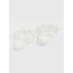 Lcw Baby Basic Dantelli Kız Bebek Patik Çorap - Ekru - Dropsuz - 2 - 3 Yaş