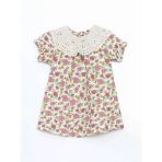 Lcw Baby Ekru Bebe Yaka Uzun Kollu Çiçekli Kız Bebek Elbise