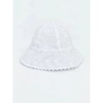 Lcw Baby Ekru Çiçek Nakışlı Kız Bebek Bucket Şapka