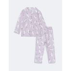 Lcw Baby Lila Gömlek Yaka Kız Bebek Pijama Takımı