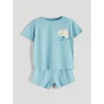 Lcw Baby Mavi Dinozor Baskılı Erkek Bebek Pijama Takım