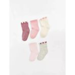 Lcw Baby Pembe Basic Kız Bebek Soket Çorap 5'Li