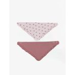 Lcw Baby Pembe Baskılı Kız Bebek Mama Önlüğü 2'Li