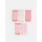 Lcw Baby Pembe Desenli Kız Bebek Soket Çorap 5'li
