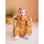 Lcw Baby Sarı Gömlek Yaka Çiçekli Kız Bebek Elbise
