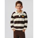 Lcw Bej Polo Yaka Çizgili Erkek Çocuk Sweatshirt - 1 - 2 Ay