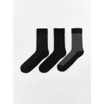 Lcw Desenli Erkek Soket Çorap 3'lü (W5) - 43 - 45 - Black