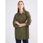 Lcw Everyday Haki Regular Fit Kadın Gömlek Tunik