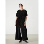 Lcw Everyday Siyah Beli Lastikli Kadife Kadın Pantolon