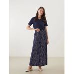 Lcw Grace Indigo Beli Lastikli Desenli Kadın Etek - 50
