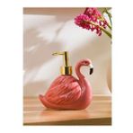Lcw Home Flamingo Figurlu Sivi Sabunluk Pembe Renk 10X15 Cm