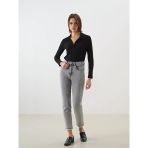 Lcw Jeans Gri Mom Fit Kadın Jean Pantolon