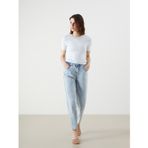 Lcw Jeans İndigo Beli Lastikli Slouchy Fit Kadın Jean Pantolon