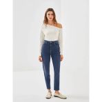 Lcw Jeans İndigo Mom Fit Kadın Jean Pantolon